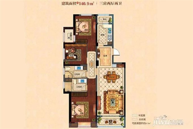 峙山庄园 黄金楼层142平122万