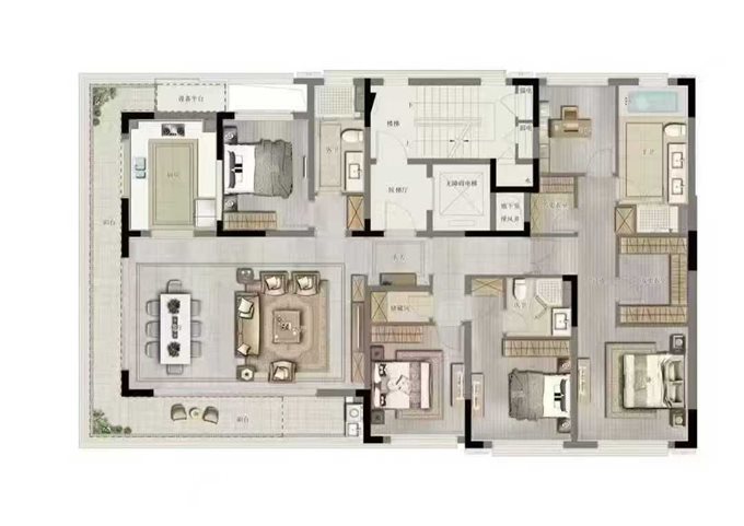 高性价比慈澜府洋房240平+车位豪装