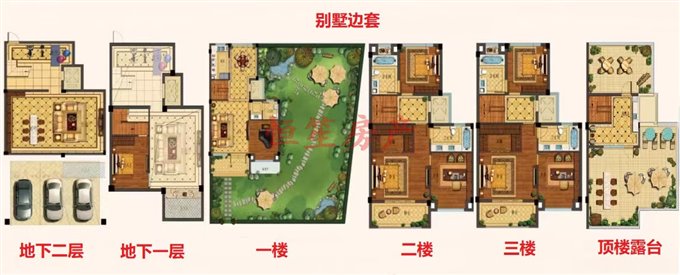 祥生望玥府别墅 花园300平 车位四个