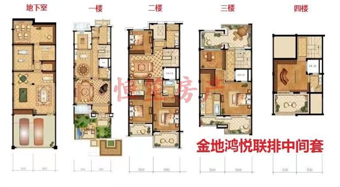 金地鸿悦别墅 全天采光 位置佳 双车位