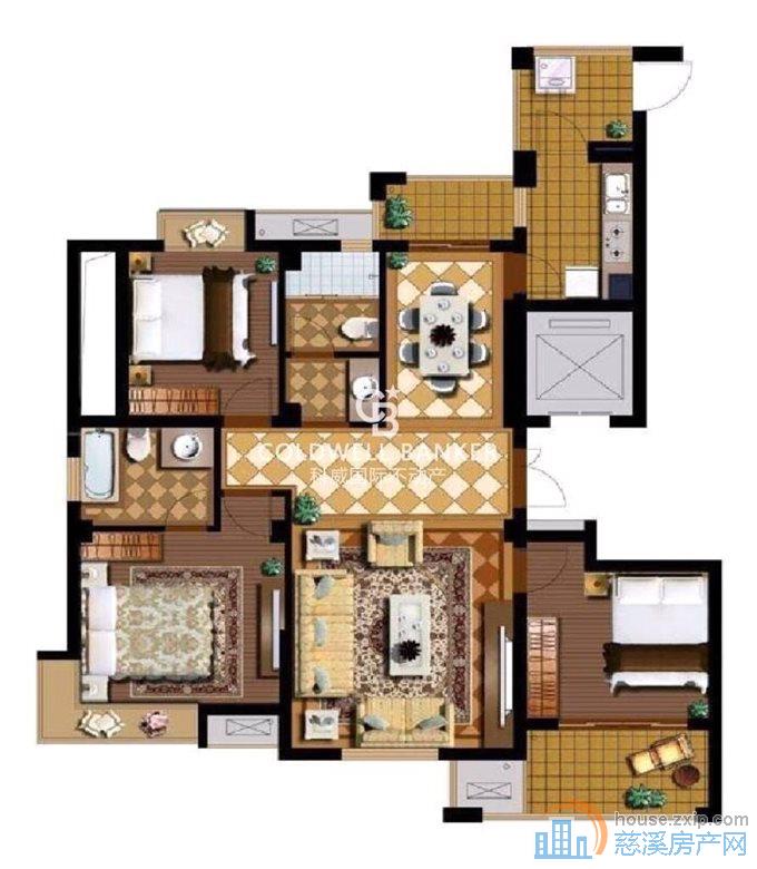 伊顿花苑136平140万精装修拎包入住