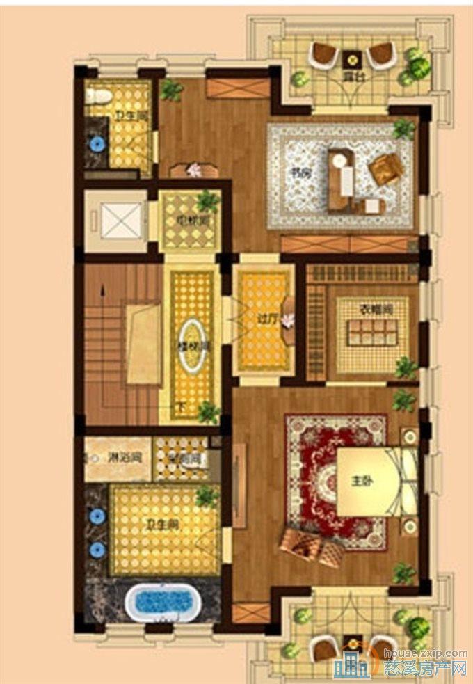 峙山庄园 联排别墅 前后花园 不是第一排