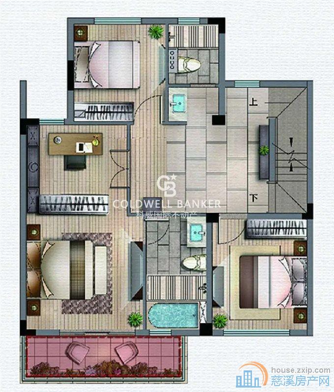 江南大院 上叠 带双车位 大露台500万