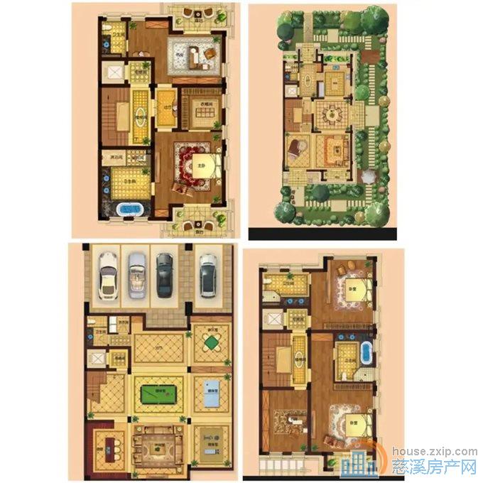 峙山庄园 联排别墅，东边套，带车位3只