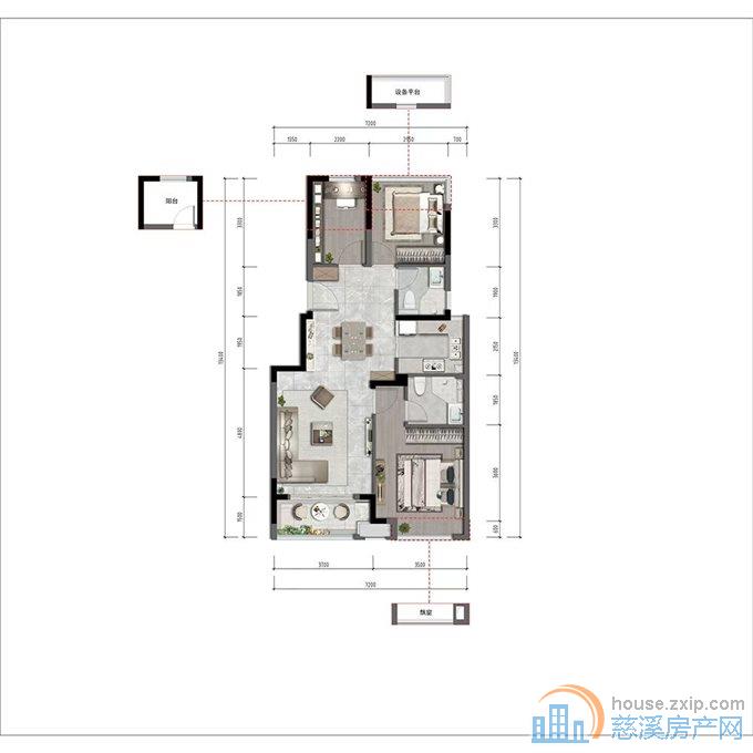银杏小镇88平精装3室2卫满两年