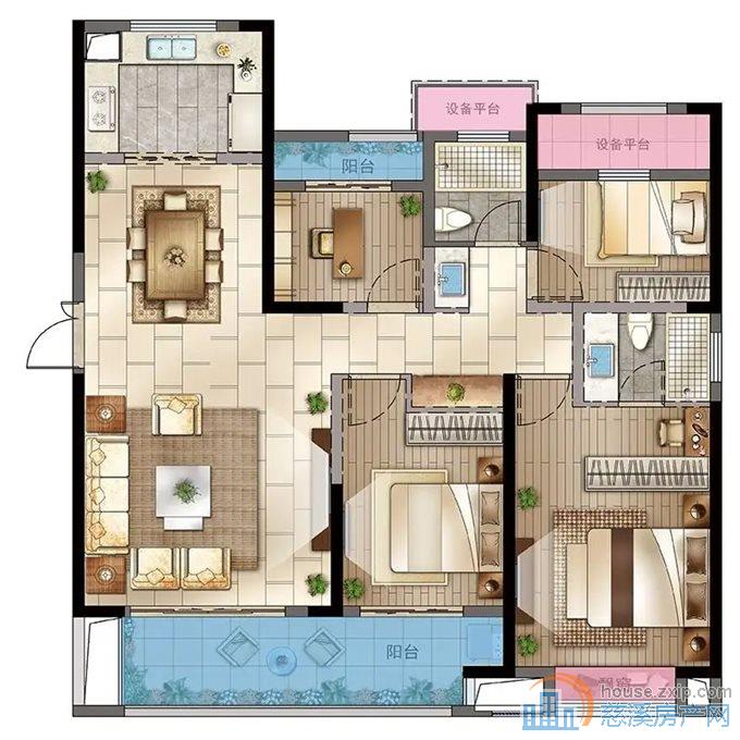 悦华府 城南精装4房 浙师大书包房