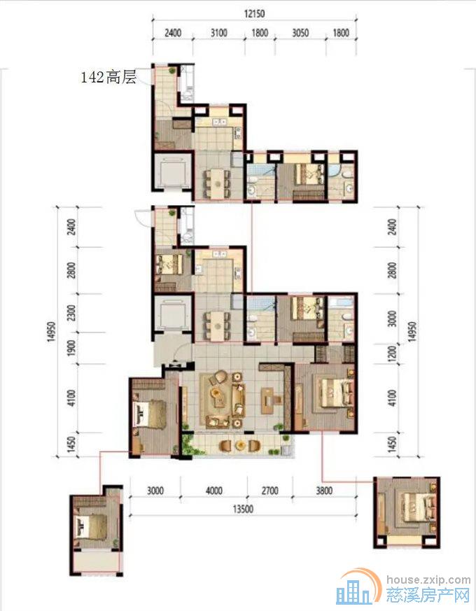保利俯院江南 毛坯141平方170万