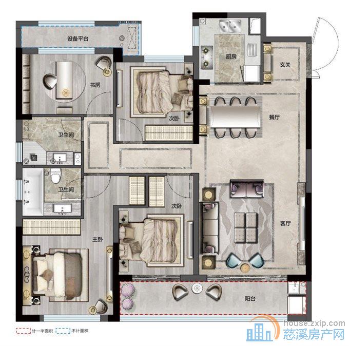 红星檀府12楼140平白坯316万直接