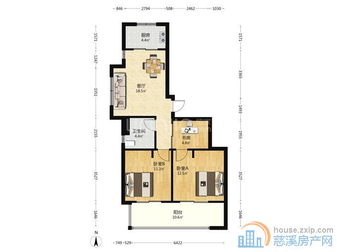 品尚居81平90万送100平大花园