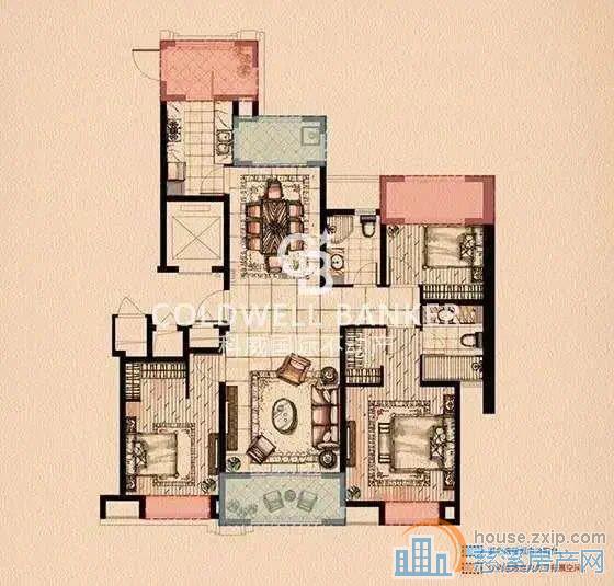 复地一期141平141万 户型方正楼层好