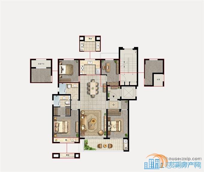 俯院江南南区93平145万精装带露台