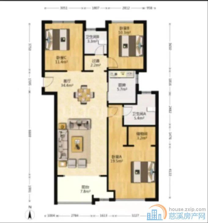 慈悦湾花苑131平132.8万精装修