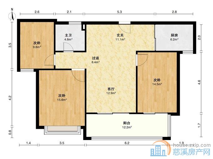 悦华府108平142.8万黄金楼层