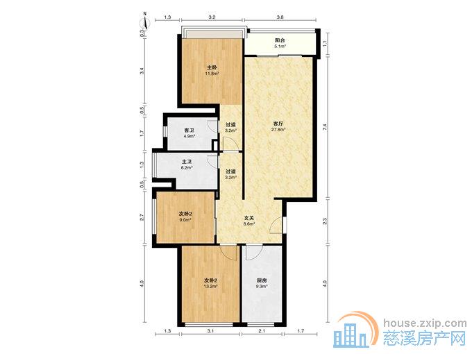 峙山庄园142平138万精装修拎包入住