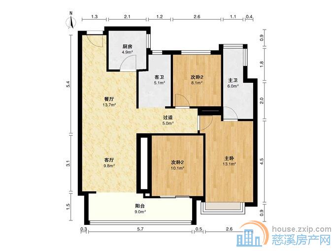 天安浔筑106平168.8万全新精装修