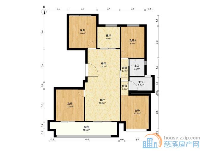 中交盛湖美庐126平275万婚装四叶草