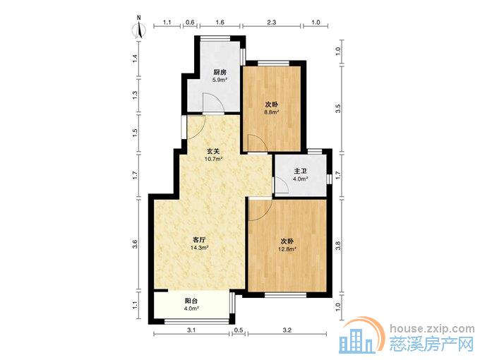 尚德家园89平83.8万送车位全新精装修