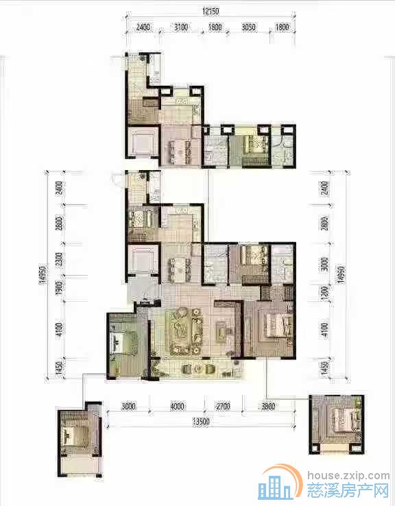 保利俯院江南好楼层142平朝南4间2年到