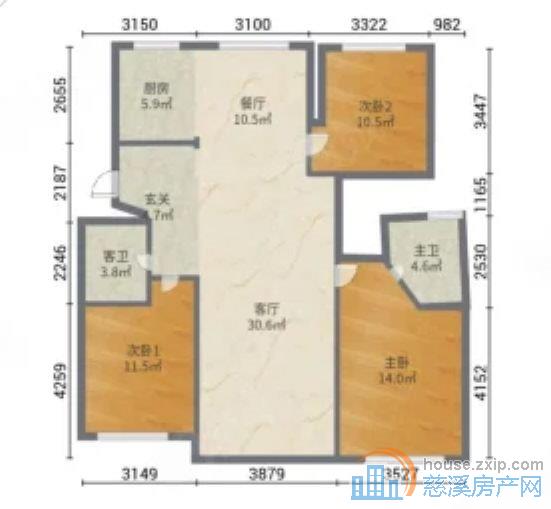 东兴苑北区128平98万精装修