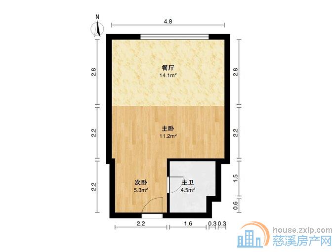 雅仕铭苑48平40.8万精装修浙师大书包