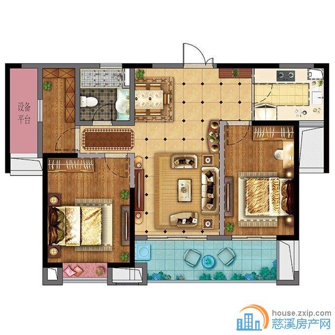 悦华府107平136万视野采光好