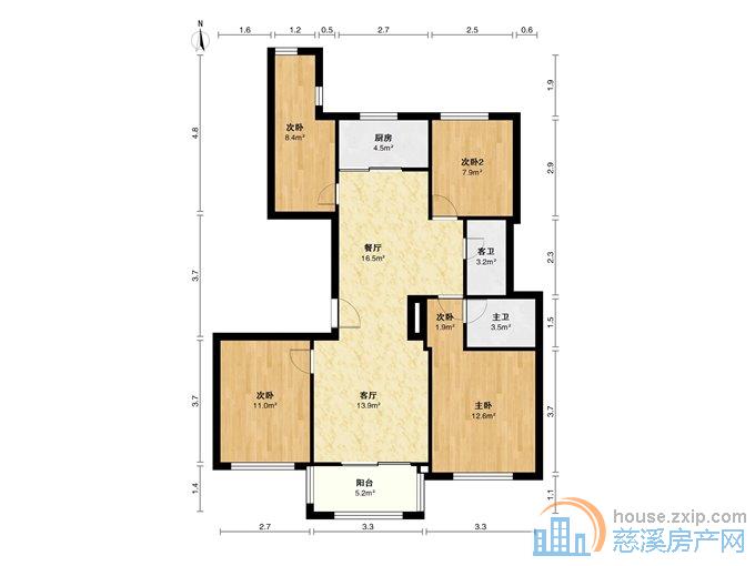 俯院江南北区126平132万单价1出头