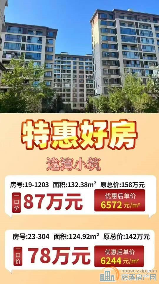 崇寿逸湾小筑洋房125平车位一只