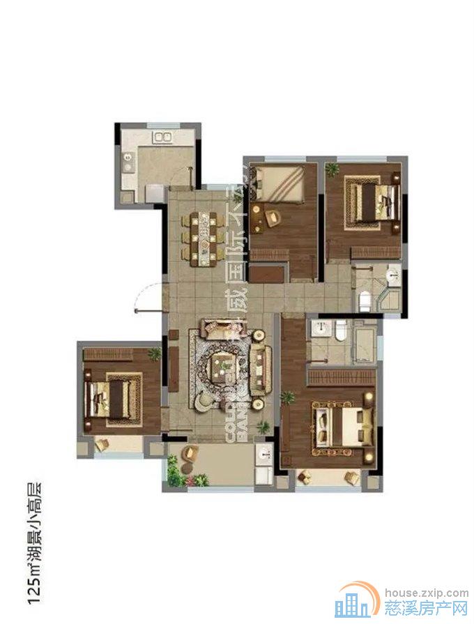 中海湖心半岛花苑 精装 楼层采光好