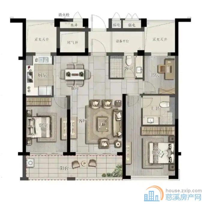 江滨之城 山景苑118平155万 双阳台