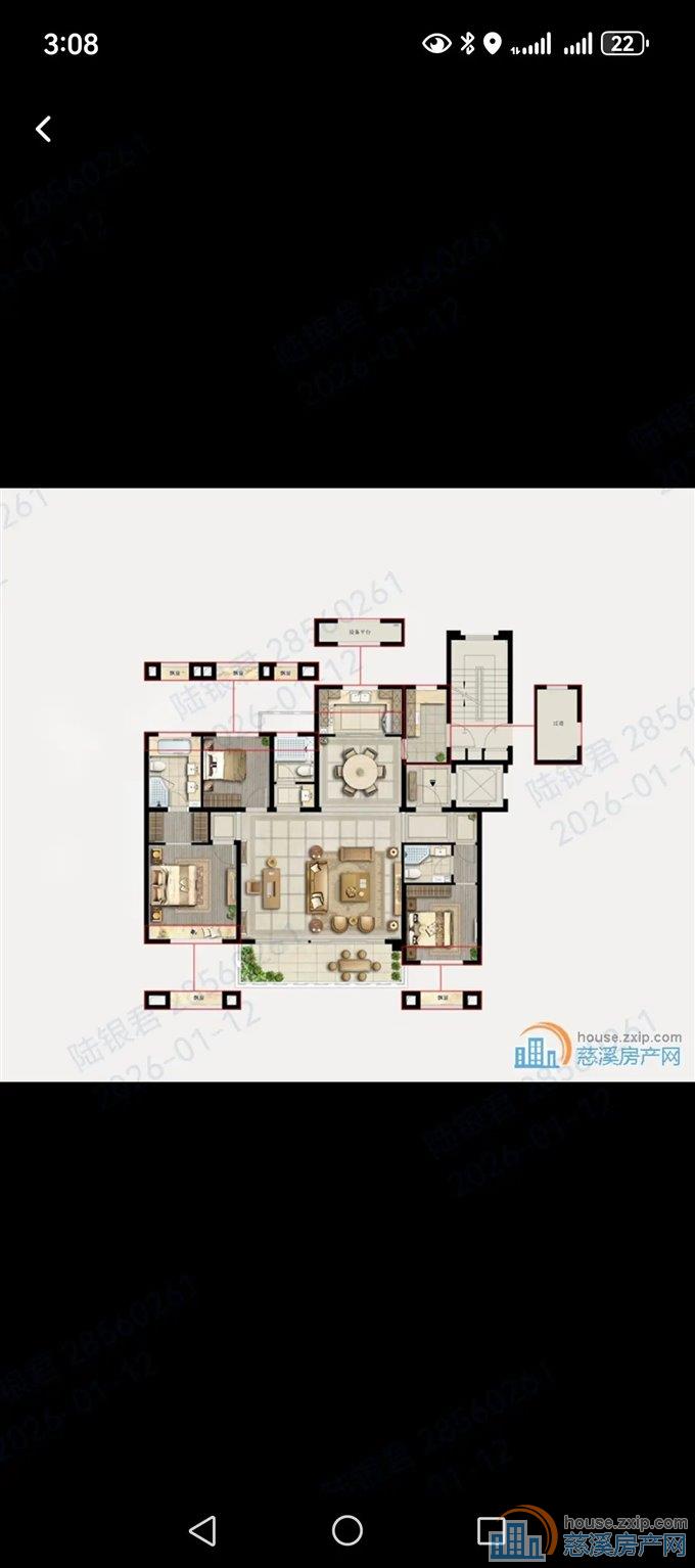 保利俯院江南洋房143平200万独立门厅