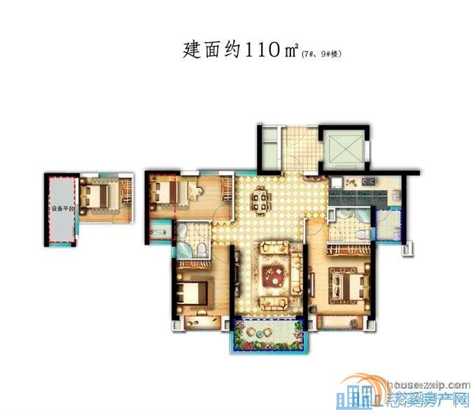 碧桂园天誉华府 毛坯 110平方162万