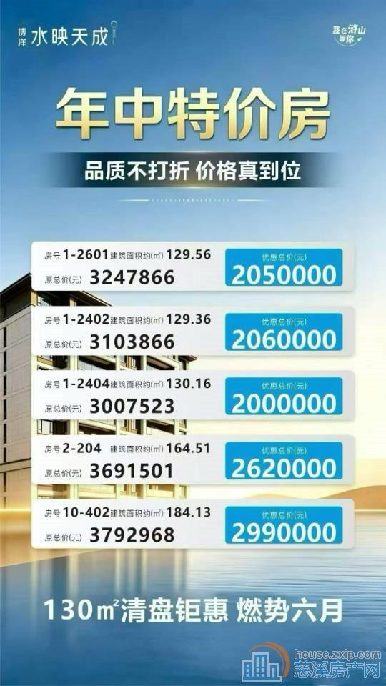水映天城，免带看，特价房